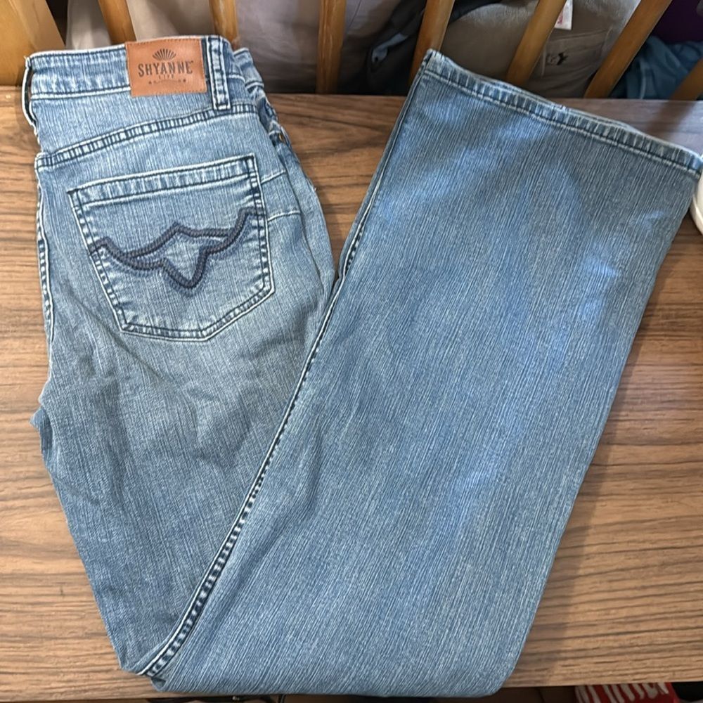 Shyanne Women's Blue Flare Leg Denim Jeans